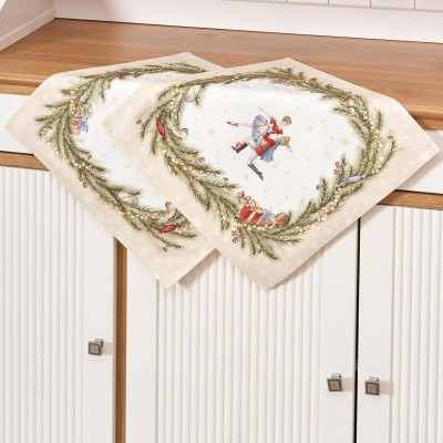 Набор салфеток из 2-х шт " ЩЕЛКУНЧИК" ,40х40см ,100% хлопок LEFARD 850-757-8-22