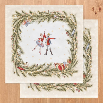 Набор салфеток из 2-х шт " ЩЕЛКУНЧИК" ,40х40см ,100% хлопок LEFARD 850-757-8