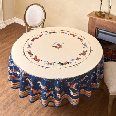 Скатерть круглая "PASSAGE"150 см ,бежевый, 100% хлопок ,твил LEFARD 850-758-24-18