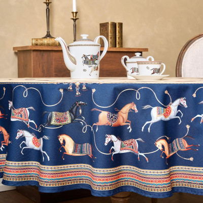 Скатерть круглая " PASSAGE" 190см , бежевый, 100% хлопок, твил, пропитка LEFARD 850-758-25-14