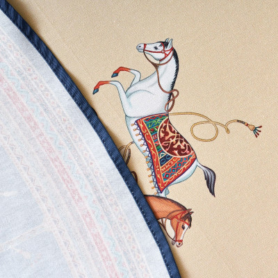 Скатерть круглая " PASSAGE" 190см , бежевый, 100% хлопок, твил, пропитка LEFARD 850-758-25-1