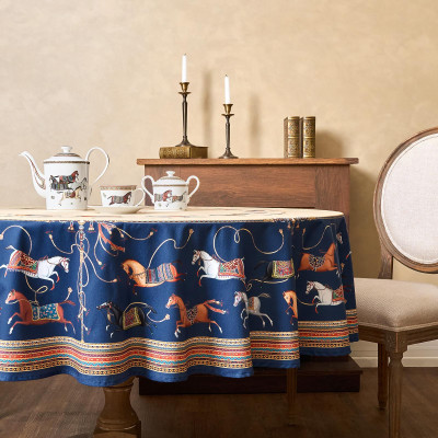 Скатерть круглая " PASSAGE" 220см , бежевый, 100% хлопок, твил, пропитка LEFARD 850-758-26-10