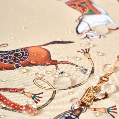 Скатерть овальная " PASSAGE" 140х180см ,бежевый, 100% хлопок,твил, пропитка LEFARD 850-758-4-3