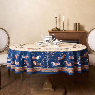 Скатерть овальная " PASSAGE" 140х180см ,бежевый, 100% хлопок,твил, пропитка LEFARD 850-758-4