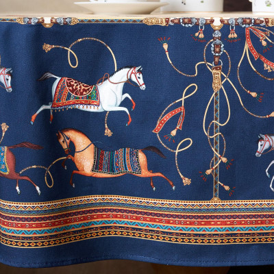 Скатерть овальная " PASSAGE" 160х220см ,бежевый, 100% хлопок,твил, пропитка LEFARD 850-758-41-10