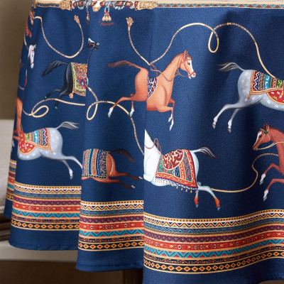 Скатерть овальная " PASSAGE" 160х220см ,бежевый, 100% хлопок,твил, пропитка LEFARD 850-758-41-11