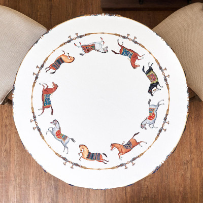 Скатерть круглая "PASSAGE"150 см ,белый, 100% хлопок ,твил LEFARD 850-759-24-12