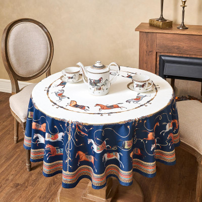 Скатерть круглая " PASSAGE" 190см , белый, 100% хлопок, твил, пропитка LEFARD 850-759-25-5