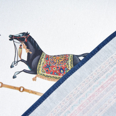 Скатерть овальная " PASSAGE" 140х180см ,белый, 100% хлопок,твил, пропитка LEFARD 850-759-4-1