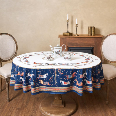 Скатерть овальная " PASSAGE" 140х180см ,белый, 100% хлопок,твил, пропитка LEFARD 850-759-4