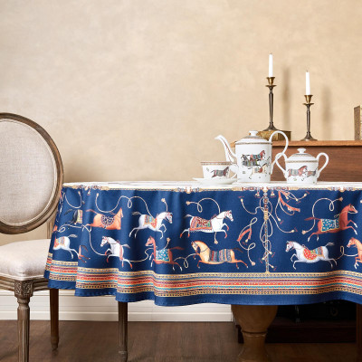 Скатерть овальная " PASSAGE" 160х220см ,белый, 100% хлопок,твил, пропитка LEFARD 850-759-41-4