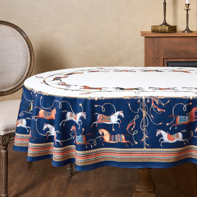 Скатерть овальная " PASSAGE" 160х220см ,белый, 100% хлопок,твил, пропитка LEFARD 850-759-41-5