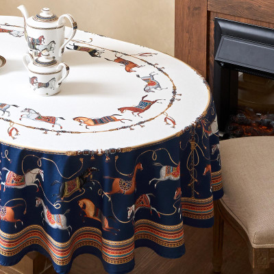 Скатерть овальная " PASSAGE" 140х300см ,белый, 100% хлопок,твил, пропитка LEFARD 850-759-42-9