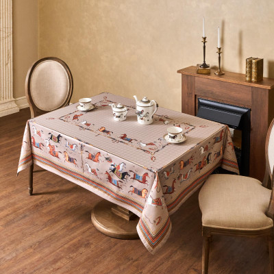 Скатерть "PASSAGE" 140х180см ,капучино, 100% хлопок с пропиткой,твил LEFARD 850-760-2-4