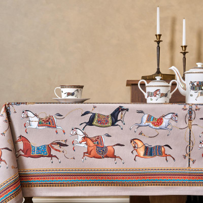 Скатерть "PASSAGE" 140х180см ,капучино, 100% хлопок с пропиткой,твил LEFARD 850-760-2-8