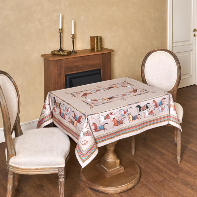 Скатерть "PASSAGE" 110х140см ,капучино,100% хлопок с пропиткой,твил LEFARD 850-760-20-10