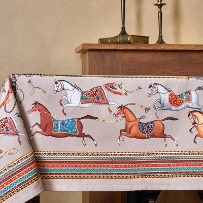 Скатерть "PASSAGE" 110х140см ,капучино,100% хлопок с пропиткой,твил LEFARD 850-760-20-13