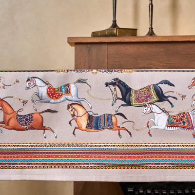 Скатерть "PASSAGE" 110х140см ,капучино,100% хлопок с пропиткой,твил LEFARD 850-760-20-14