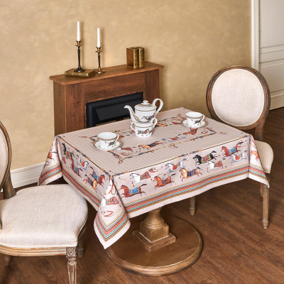 Скатерть "PASSAGE" 110х140см ,капучино,100% хлопок с пропиткой,твил LEFARD 850-760-20-1