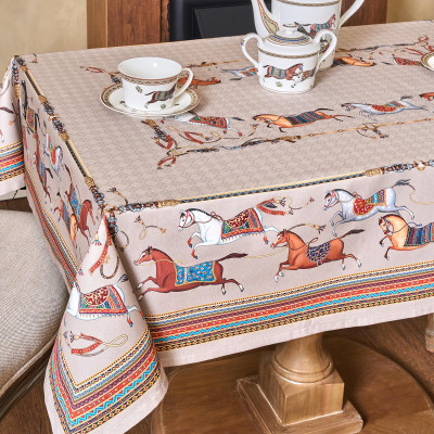 Скатерть "PASSAGE" 110х140см ,капучино,100% хлопок с пропиткой,твил LEFARD 850-760-20-5