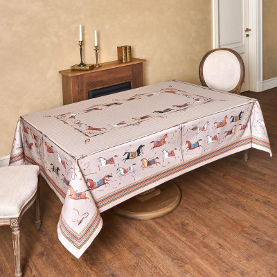 Скатерть "PASSAGE" 160х220см ,капучино,100% хлопок с пропиткой,твил LEFARD 850-760-21-12