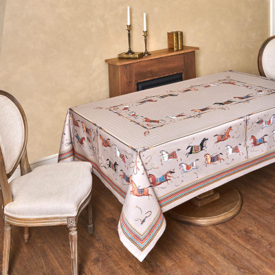 Скатерть "PASSAGE" 160х220см ,капучино,100% хлопок с пропиткой,твил LEFARD 850-760-21-13