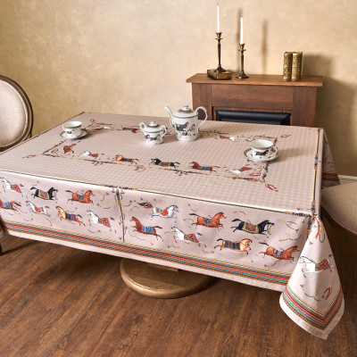 Скатерть "PASSAGE" 160х220см ,капучино,100% хлопок с пропиткой,твил LEFARD 850-760-21-1