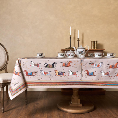 Скатерть "PASSAGE" 160х220см ,капучино,100% хлопок с пропиткой,твил LEFARD 850-760-21-4