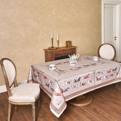 Скатерть "PASSAGE" 160х220см ,капучино,100% хлопок с пропиткой,твил LEFARD 850-760-21-5