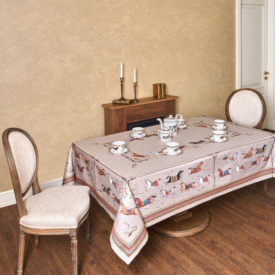Скатерть "PASSAGE" 160х220см ,капучино,100% хлопок с пропиткой,твил LEFARD 850-760-21-6