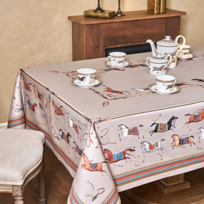 Скатерть "PASSAGE" 160х220см ,капучино,100% хлопок с пропиткой,твил LEFARD 850-760-21-7