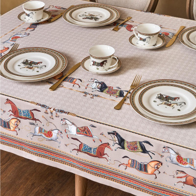 Скатерть "PASSAGE" 140х300см ,капучино,100% хлопок с пропиткой,твил LEFARD 850-760-22-9