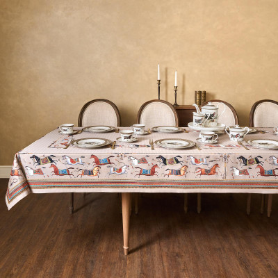 Скатерть "PASSAGE" 140х300см ,капучино,100% хлопок с пропиткой,твил LEFARD 850-760-22-11