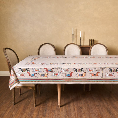 Скатерть "PASSAGE" 140х300см ,капучино,100% хлопок с пропиткой,твил LEFARD 850-760-22-13