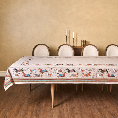 Скатерть "PASSAGE" 140х300см ,капучино,100% хлопок с пропиткой,твил LEFARD 850-760-22-15