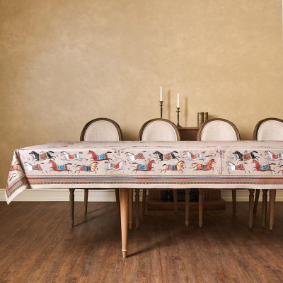 Скатерть "PASSAGE" 140х300см ,капучино,100% хлопок с пропиткой,твил LEFARD 850-760-22-16