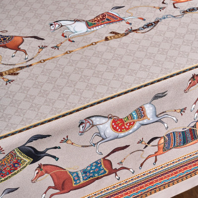 Скатерть "PASSAGE" 140х300см ,капучино,100% хлопок с пропиткой,твил LEFARD 850-760-22-19