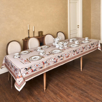 Скатерть "PASSAGE" 140х300см ,капучино,100% хлопок с пропиткой,твил LEFARD 850-760-22-4