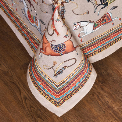 Скатерть "PASSAGE" 140х300см ,капучино,100% хлопок с пропиткой,твил LEFARD 850-760-22-6