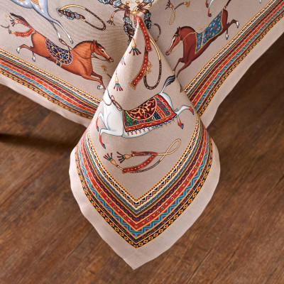 Скатерть "PASSAGE" 140х300см ,капучино,100% хлопок с пропиткой,твил LEFARD 850-760-22-7