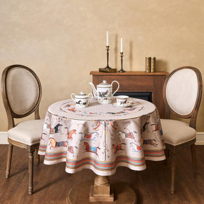 Скатерть круглая "PASSAGE"150 см ,капучино, 100% хлопок ,твил LEFARD 850-760-24