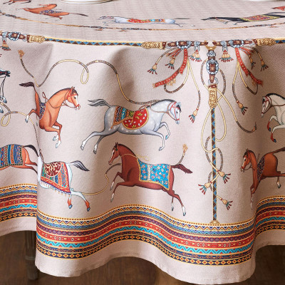 Скатерть круглая "PASSAGE"150 см ,капучино, 100% хлопок ,твил LEFARD 850-760-24-7