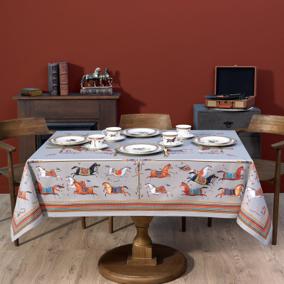 Скатерть "PASSAGE" 140х180см ,серый, 100% хлопок,твил c пропиткой LEFARD 850-761-2