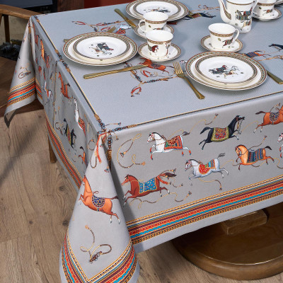 Скатерть "PASSAGE" 160х220см ,серый, 100% хлопок,твил c пропиткой LEFARD 850-761-21-9