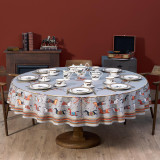 Скатерть круглая "PASSAGE" ,d220см, 100% хлопок,твил c пропиткой, серый LEFARD 850-761-26