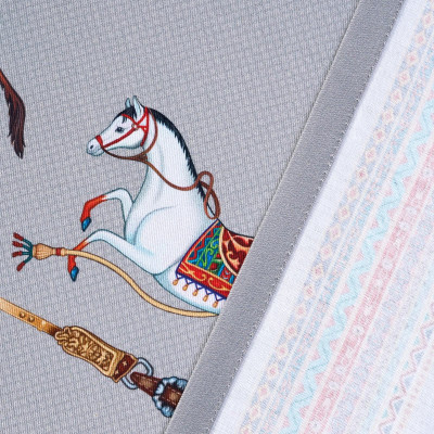 Скатерть круглая "PASSAGE" ,d220см, 100% хлопок,твил c пропиткой, серый LEFARD 850-761-26-2