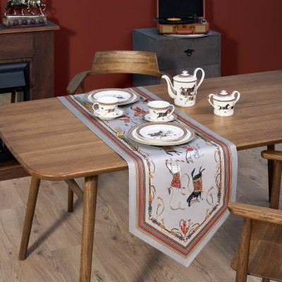 Дорожка "PASSAGE" 45х145см, 100% хлопок,твил c пропиткой, серый LEFARD 850-761-3