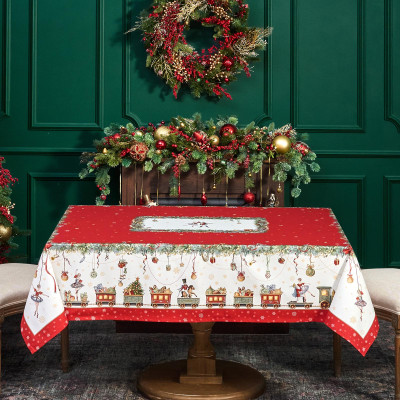 Скатерть " ЩЕЛКУНЧИК" 140х180см ,красный, 100% хлопок,твил LEFARD 850-762-2-10