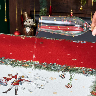 Скатерть " ЩЕЛКУНЧИК" 140х180см ,красный, 100% хлопок,твил LEFARD 850-762-2-17