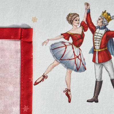 Скатерть " ЩЕЛКУНЧИК" 140х180см ,красный, 100% хлопок,твил LEFARD 850-762-2-2